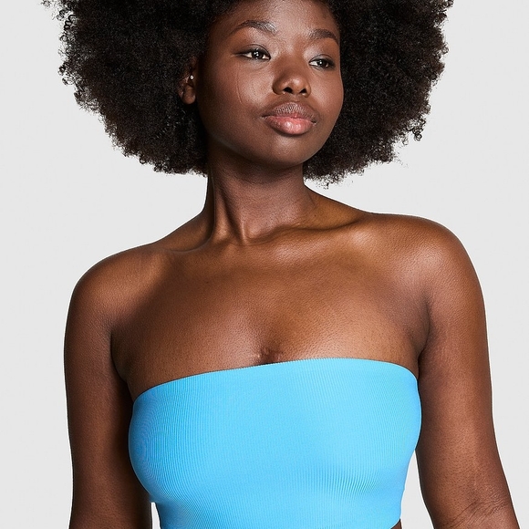 PINK Shocking Blue Bandeau Summer Top - Picture 1 of 6